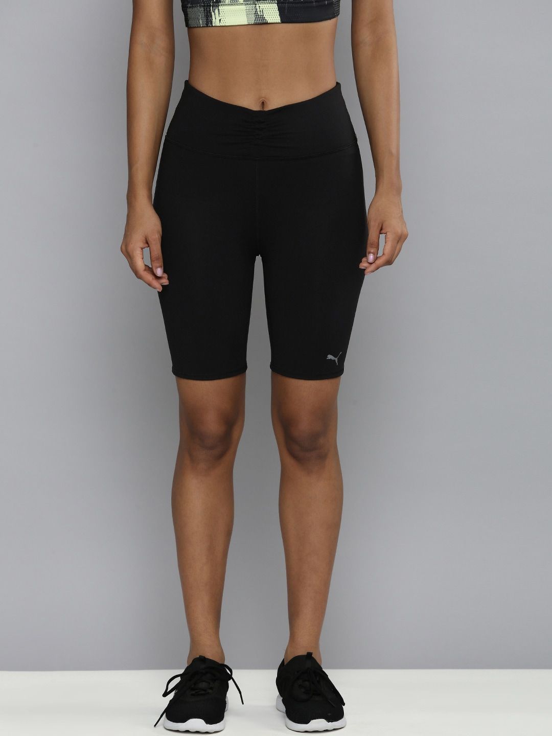 Puma Women Black Slim Fit Yoga Shorts Price in India