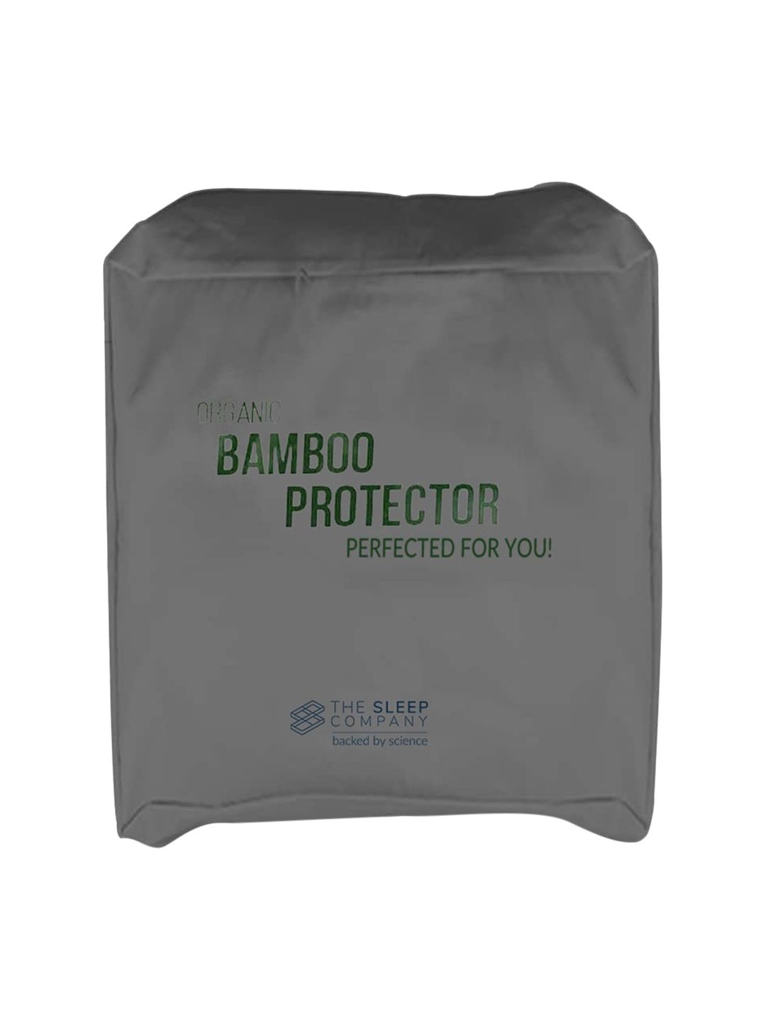 THE SLEEP COMPANY Grey Solid Pure Organic Bamboo Mattress Protector Price in India