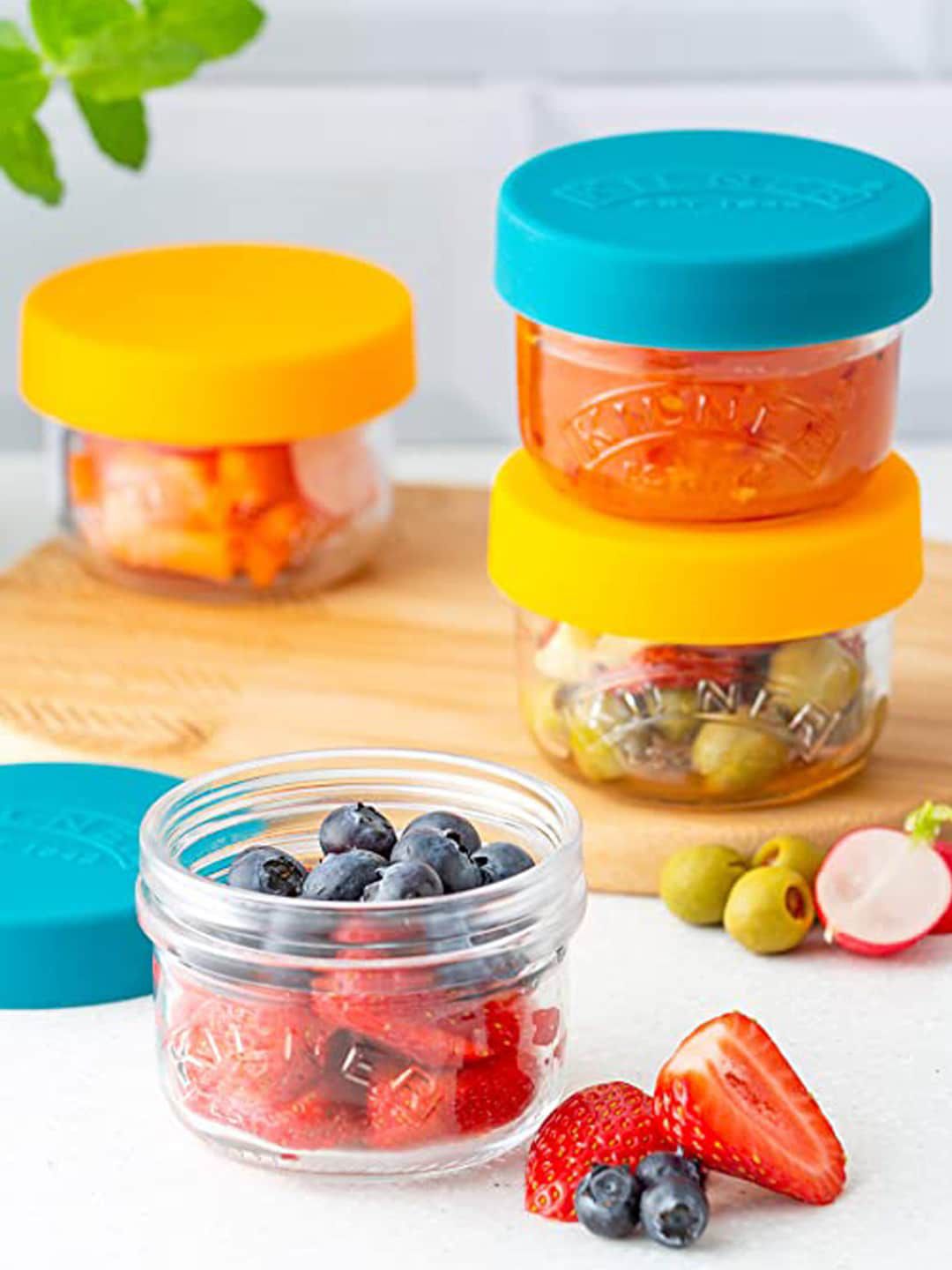 KILNER Set Of 2 Transparent Glass Storage Containers Price in India