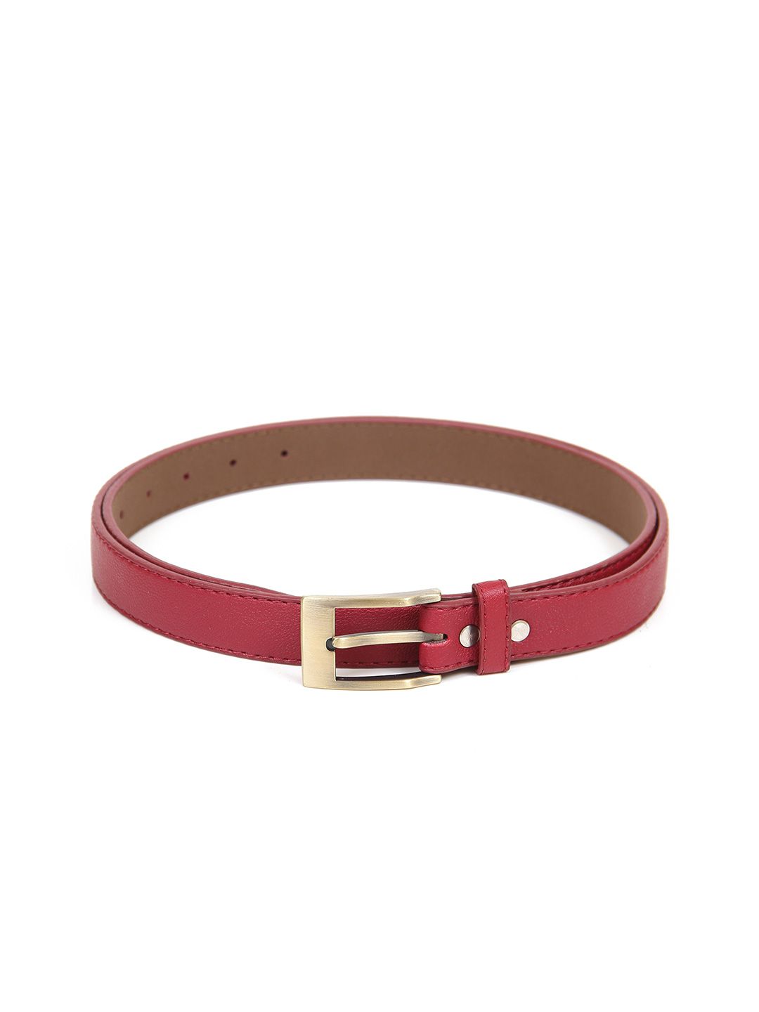 thickskin Women Maroon Textured PU Belt Price in India