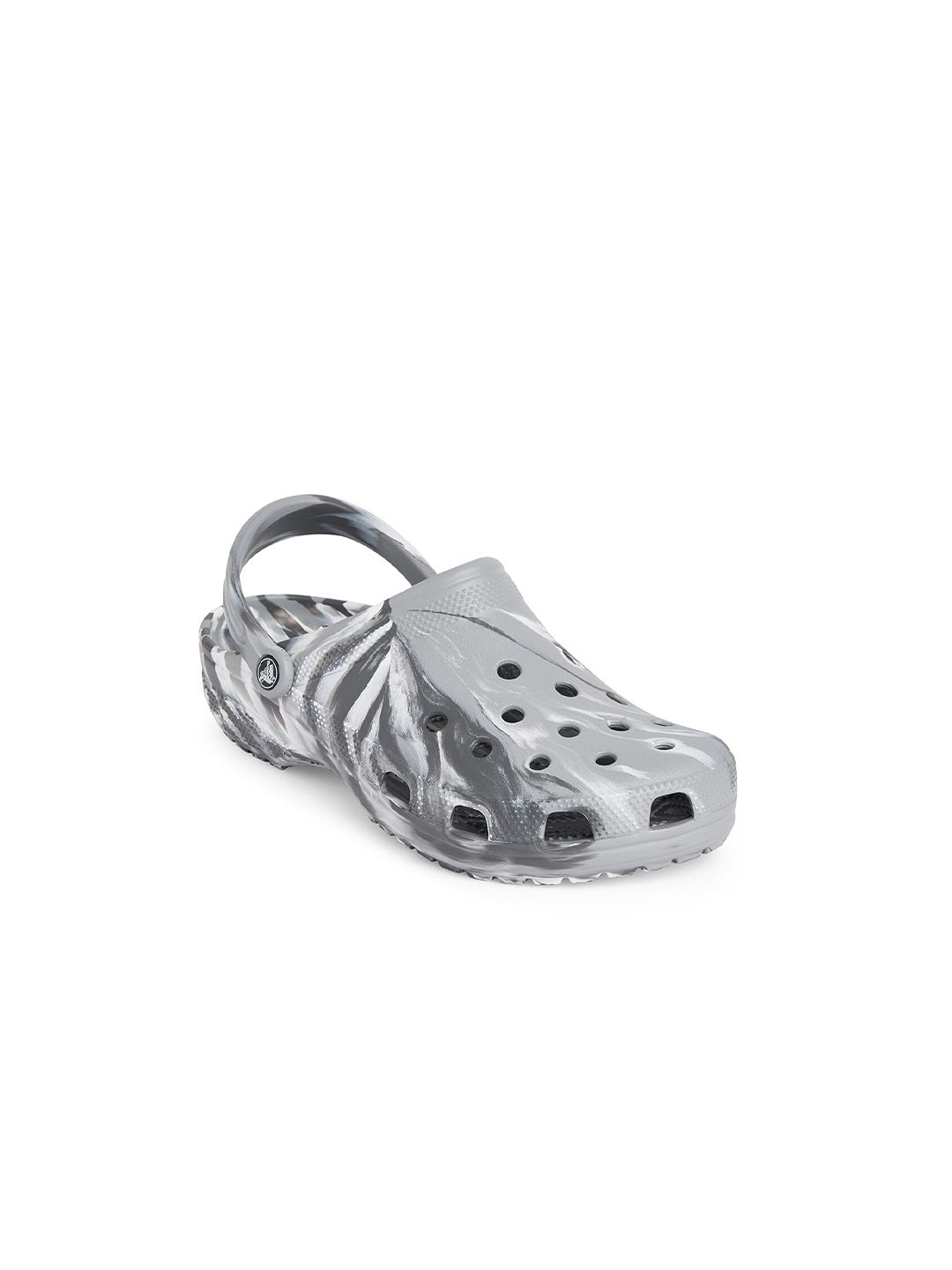 Crocs Grey Embellished Croslite Clogs Price in India