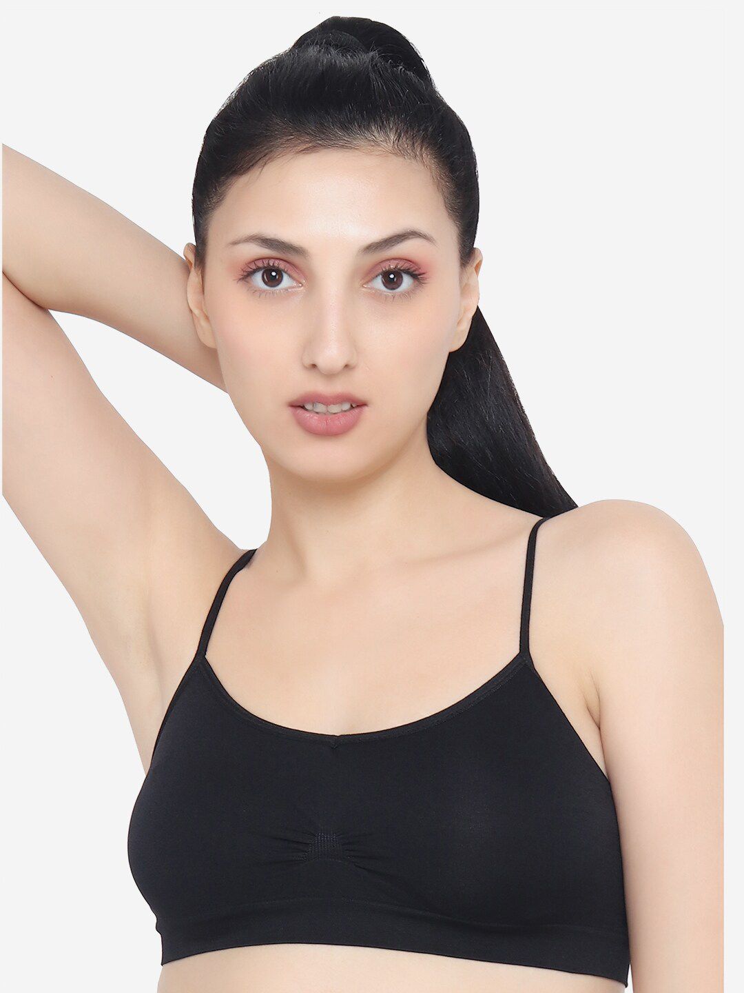 XOXO Design Black Removable Padding Workout Bra Price in India