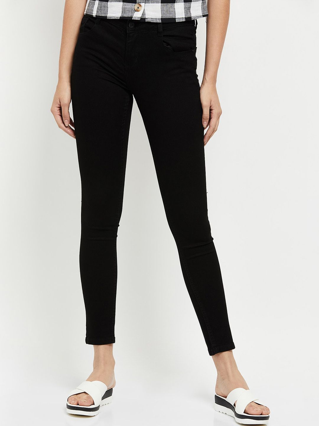 max Women Black Jeans Price in India