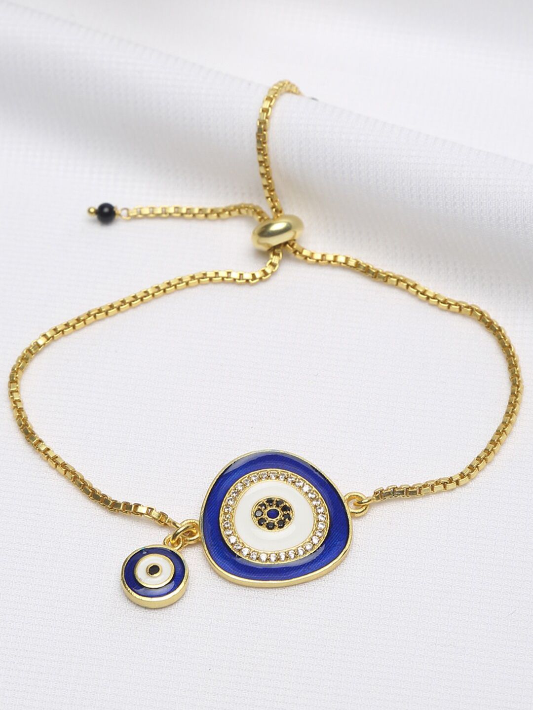 EK BY EKTA KAPOOR Women Blue Gold-Plated Charm Bracelet Price in India