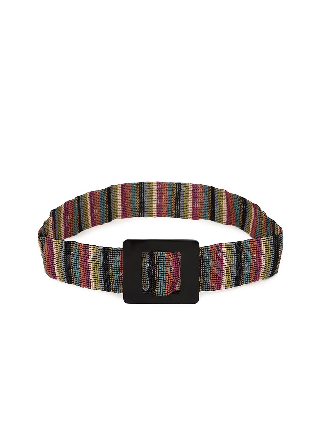 FOREVER 21 Women Black Textured PU Belt Price in India