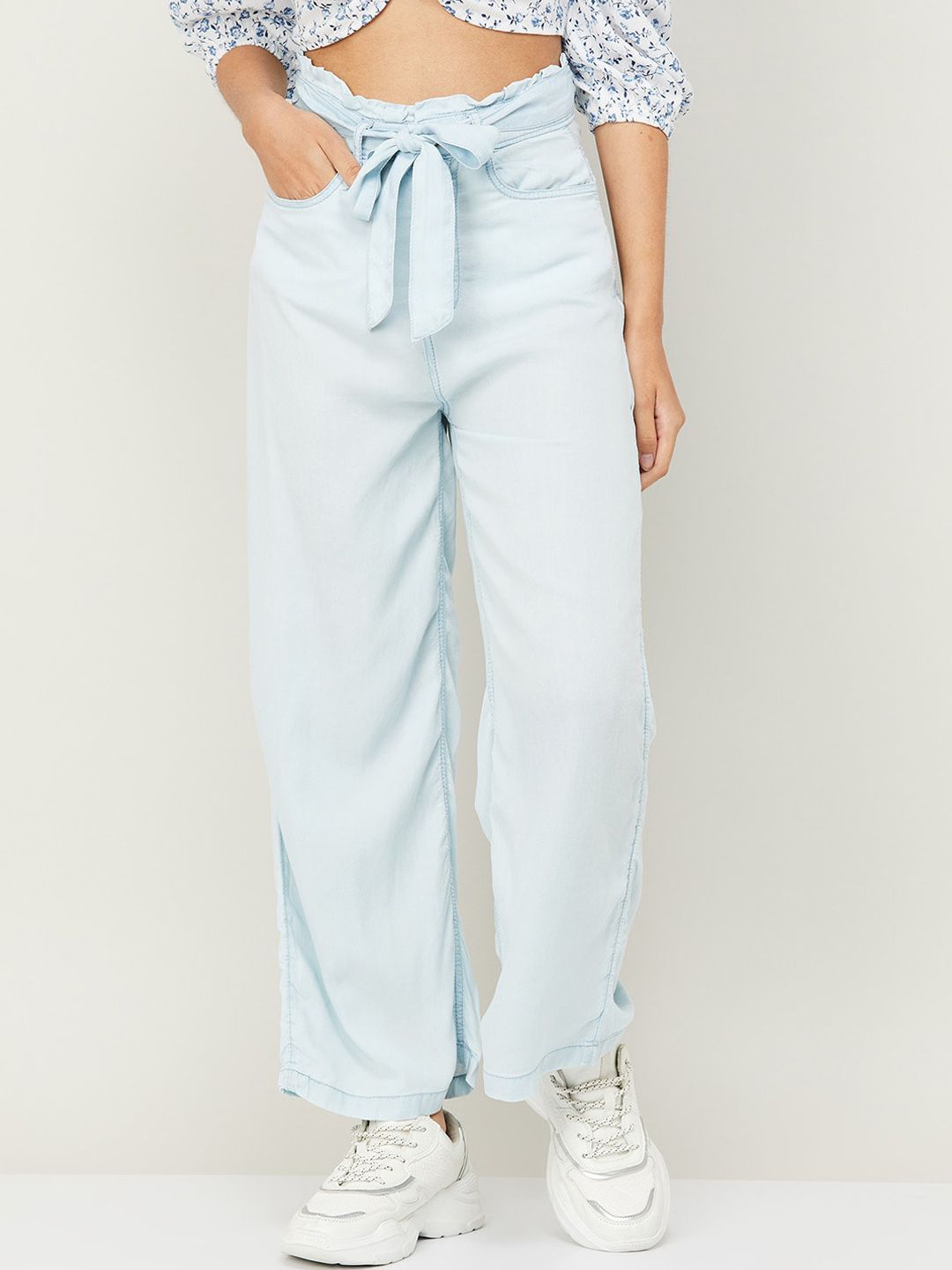 Fame Forever by Lifestyle Women Blue Wide Leg Jeans Price in India