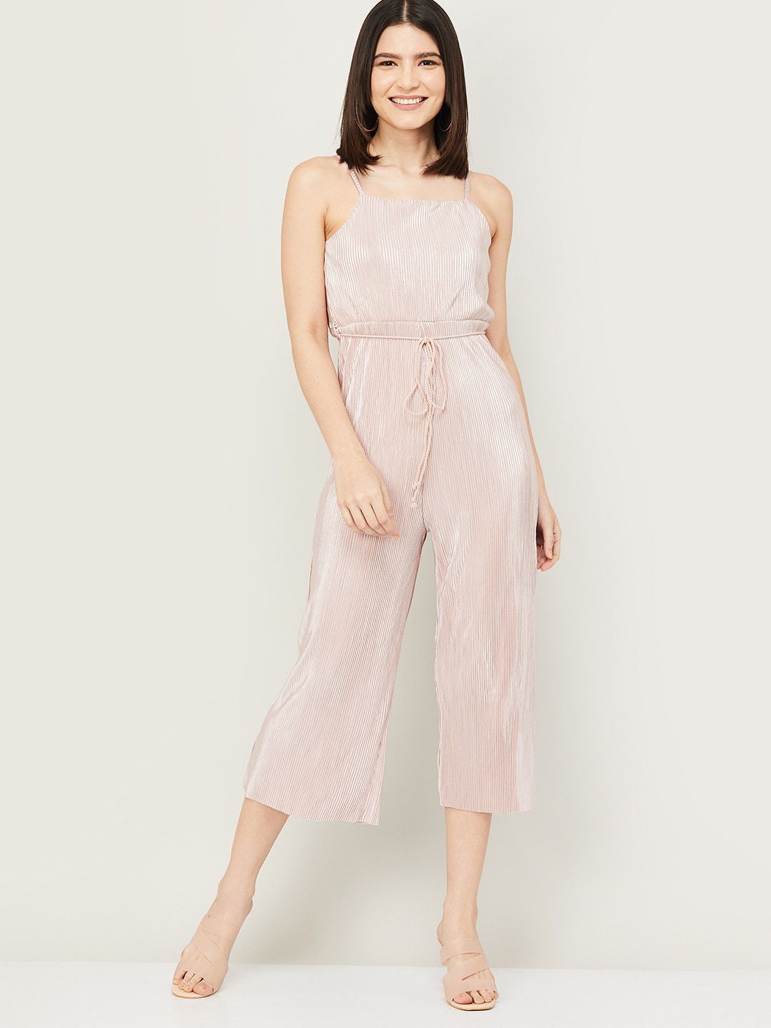 Ginger by Lifestyle Women Pink Culotte Jumpsuit Price in India