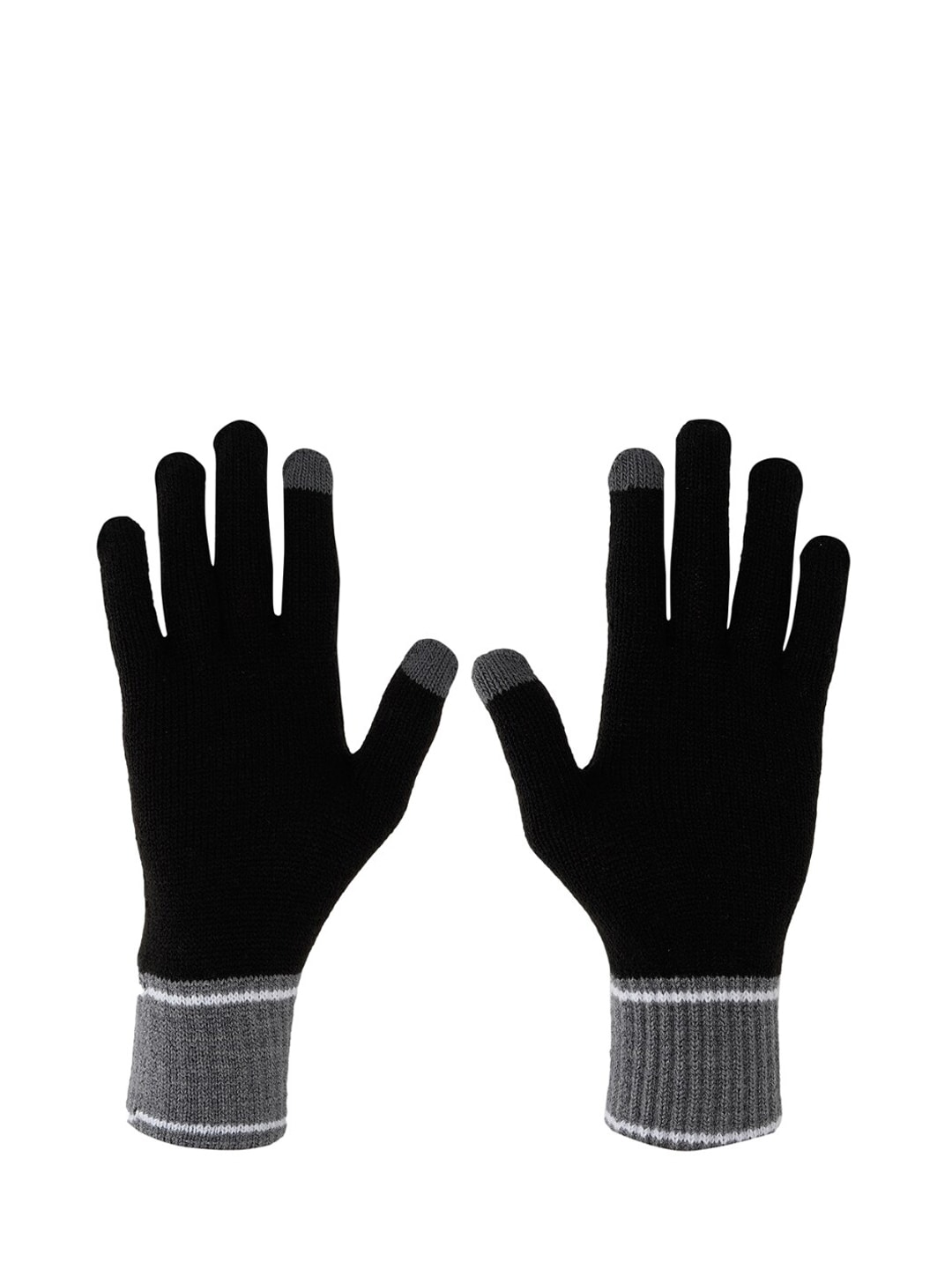 Puma Unisex Black Solid Gloves Price in India