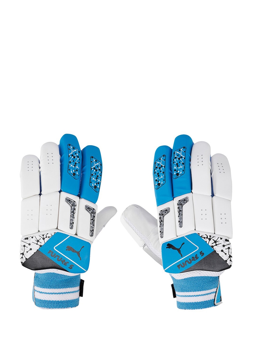 Puma Blue & White Colourblocked Future 20.5 Cricket Batting Gloves Price in India
