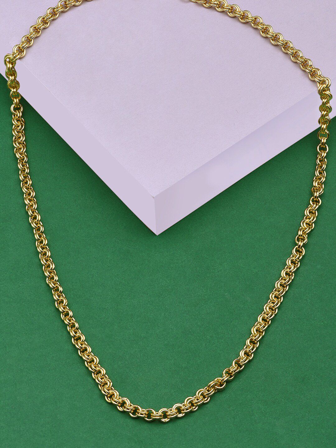 Accessorize Women Real Gold Plated Limited Rolo Chain Necklace Price in India