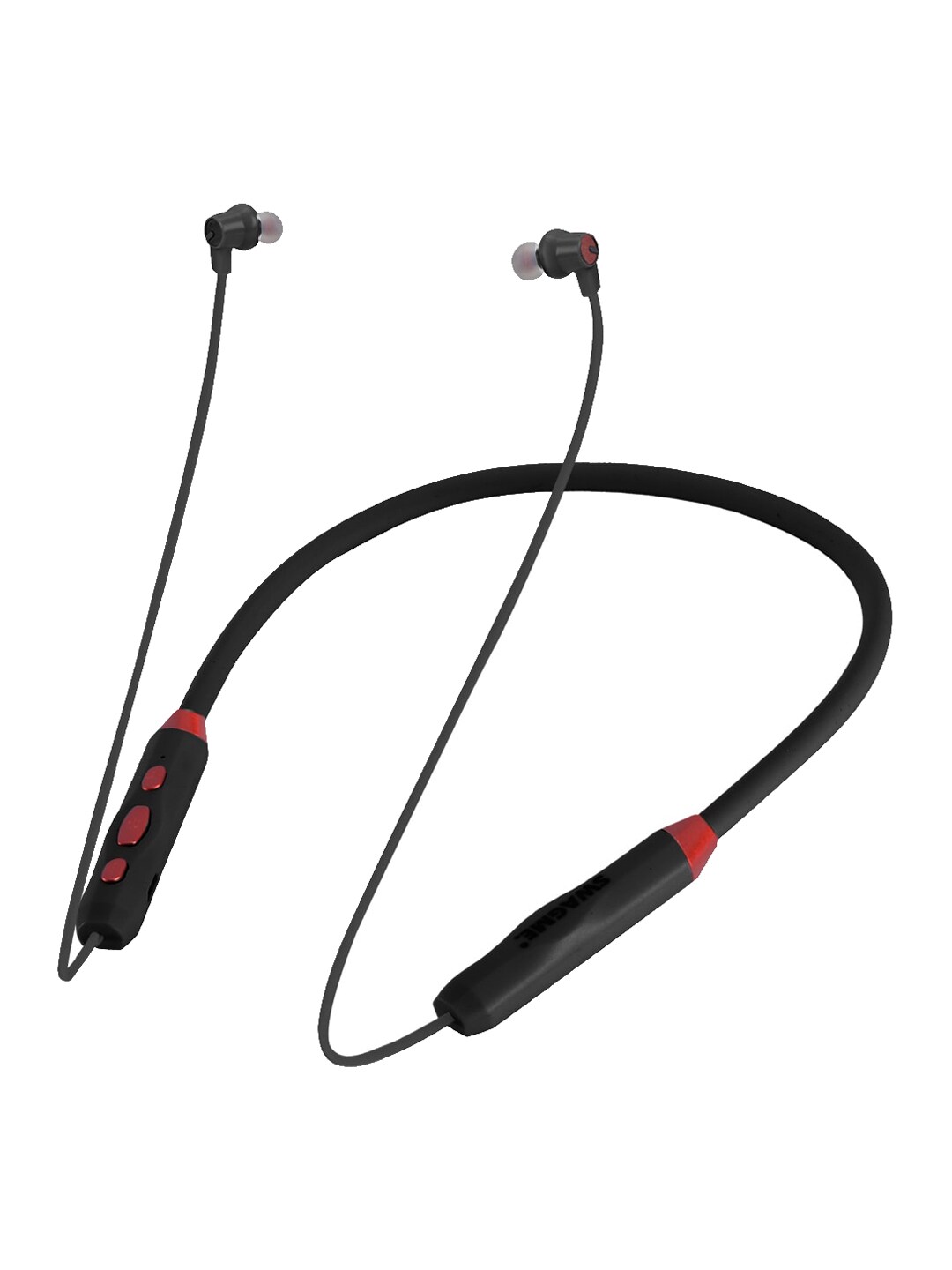 SWAGME Black & Red Alaap NB-010 Wireless Flexible Neckband with Bluetooth Price in India