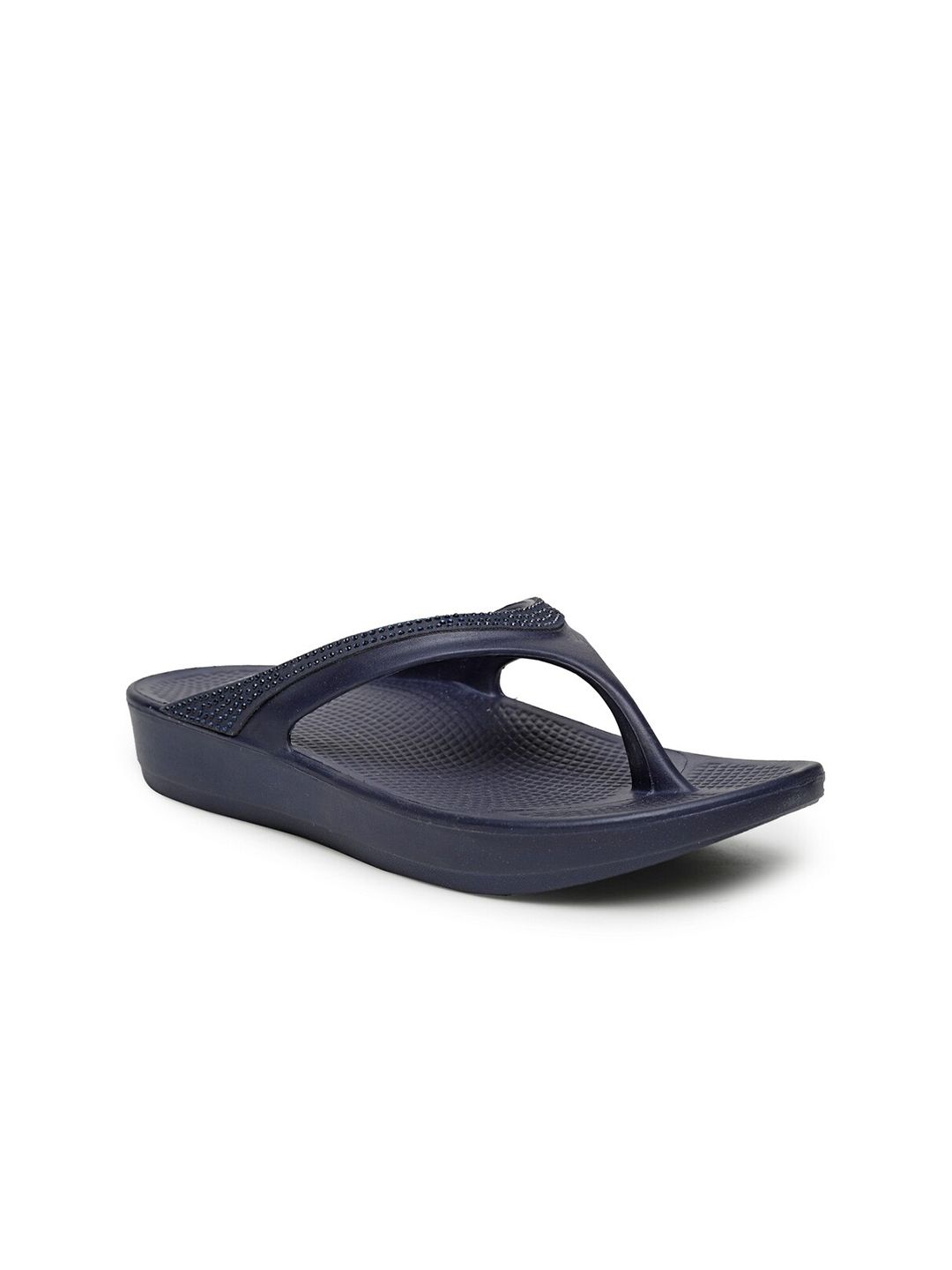 DA NATURO ITALY Women Blue Rubber Thong Flip-Flops Price in India