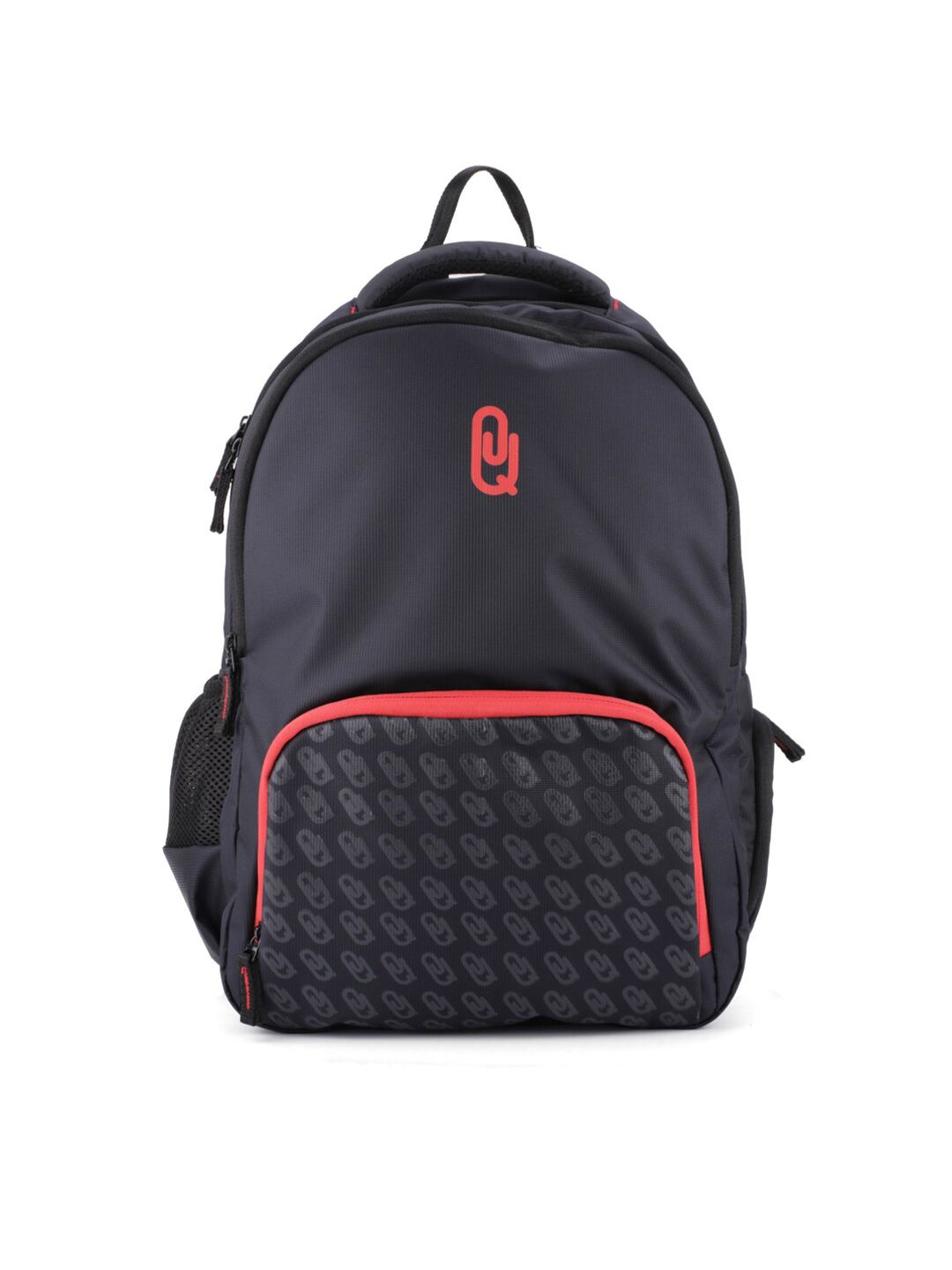 QIPS Unisex Navy Blue Brand Logo Backpack Price in India