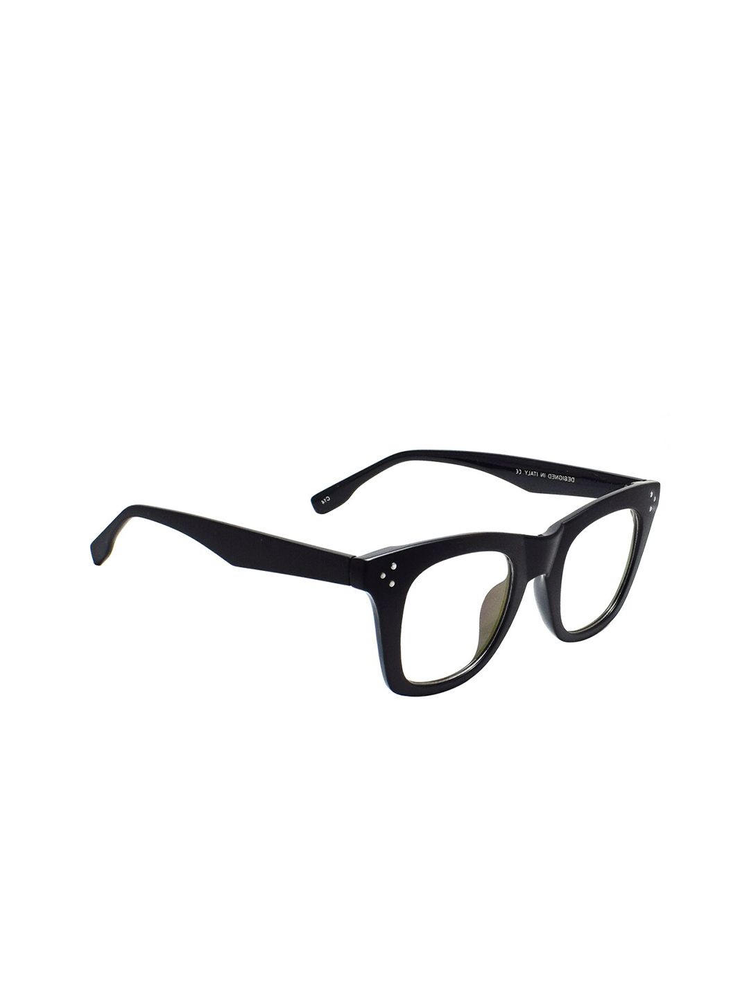 Peter Jones Eyewear Unisex Black Square Glasses Price in India