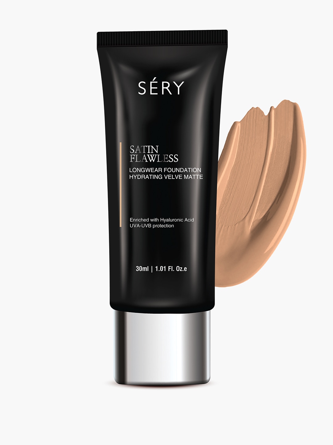 SERY Satin Flawless Longwear Foundation with UVA-UVB Filters 30ml - Light Medium Price in India