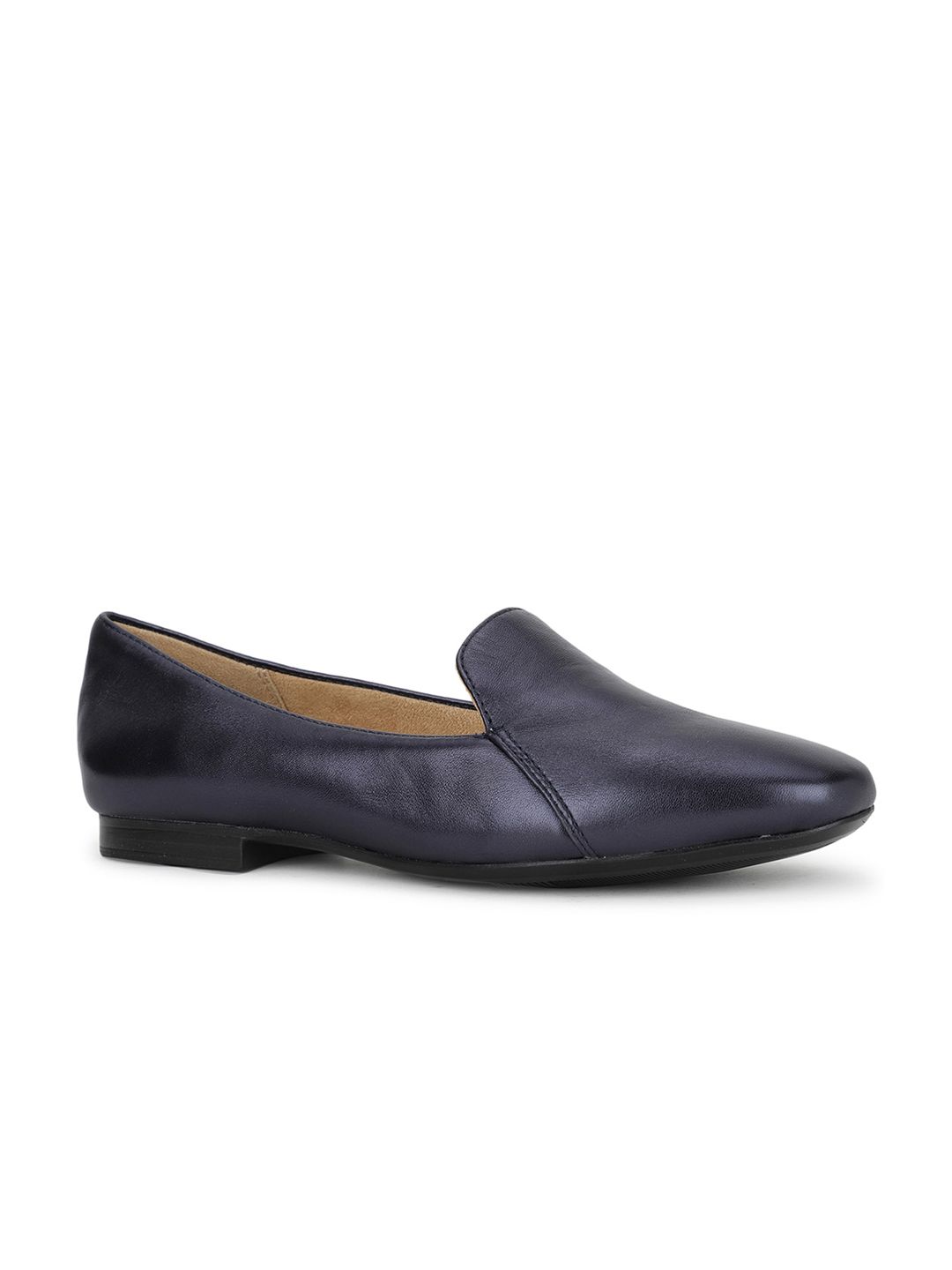 Naturalizer Women Navy Blue Leather Loafers Price in India