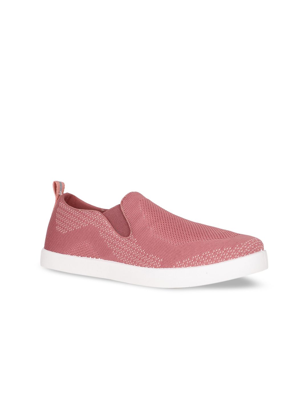 Bata Women Pink Perforations Slip-On Sneakers Price in India