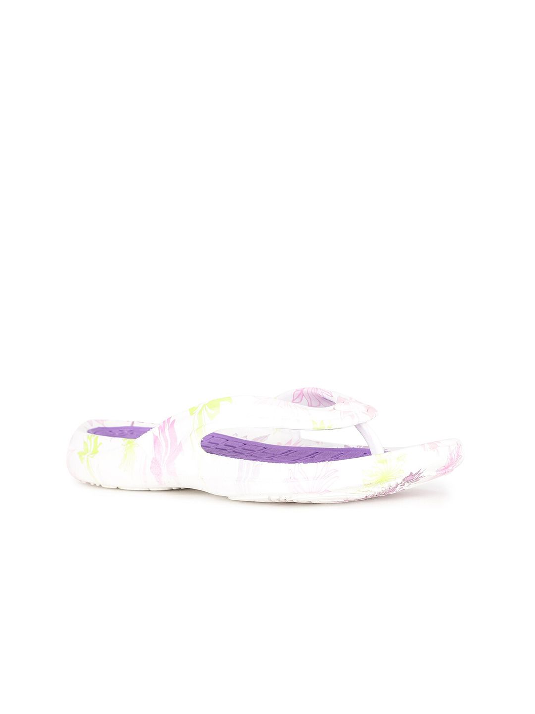 Bata Women Purple & White Printed Room Slippers Price in India