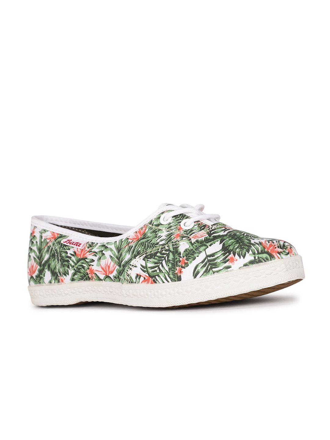 Bata Women Green Printed Sneakers