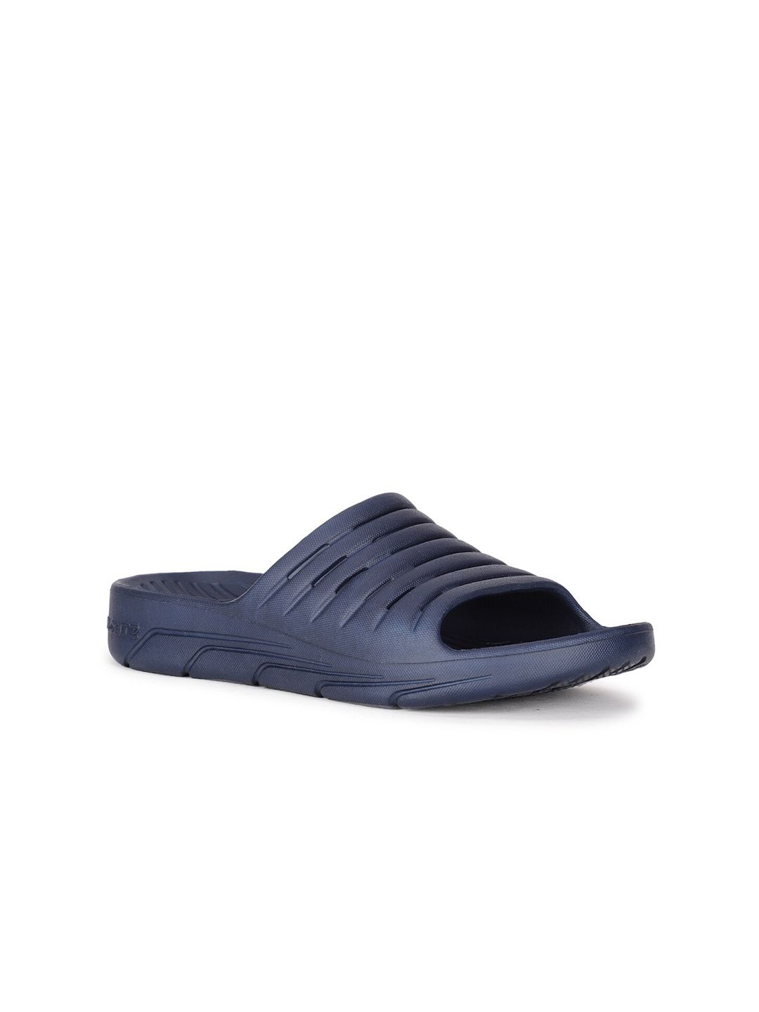 Bata Women Navy Blue Solid Sliders Price in India