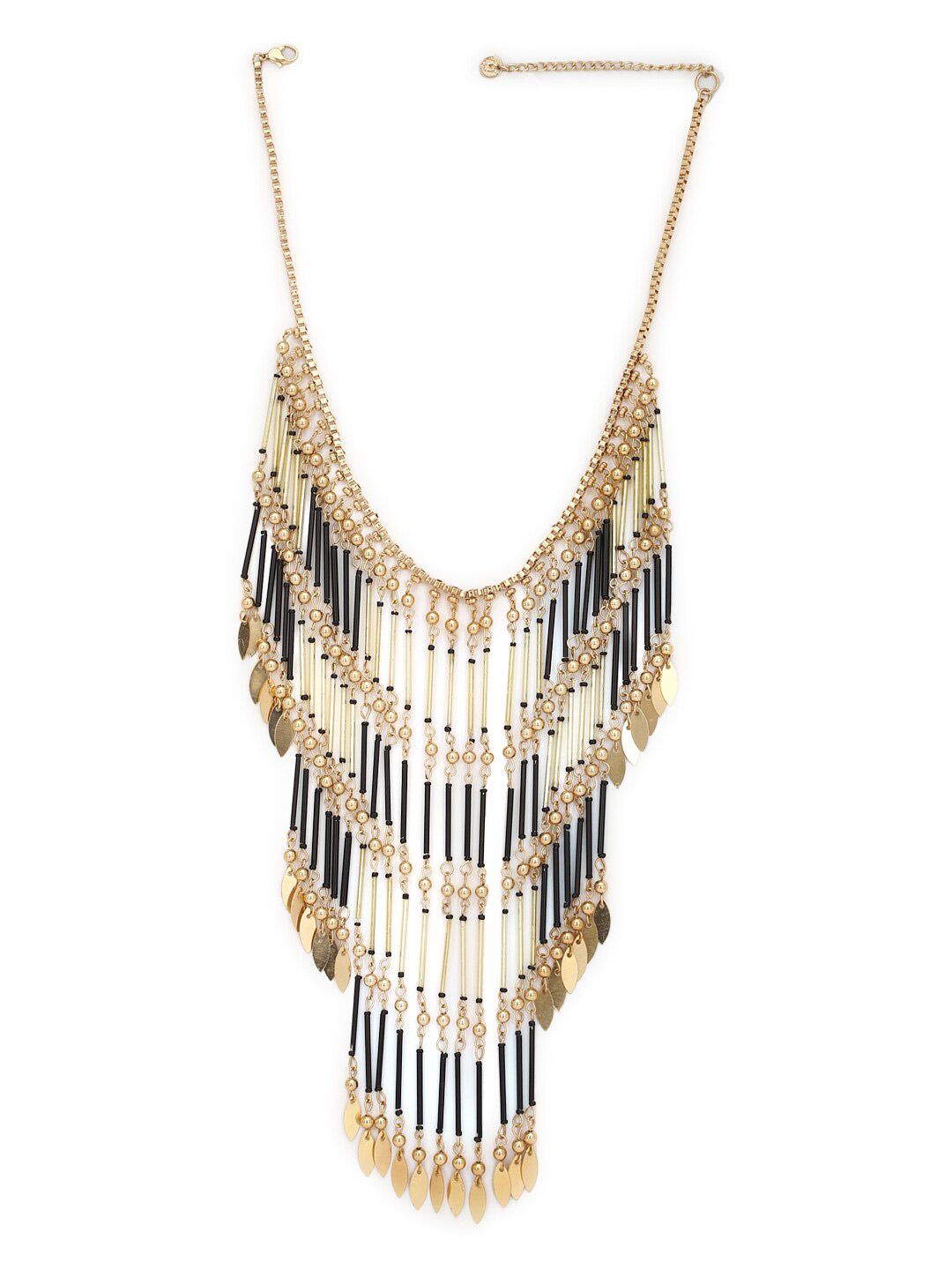 FOREVER 21 Black & Gold-Toned Beaded Necklace Price in India