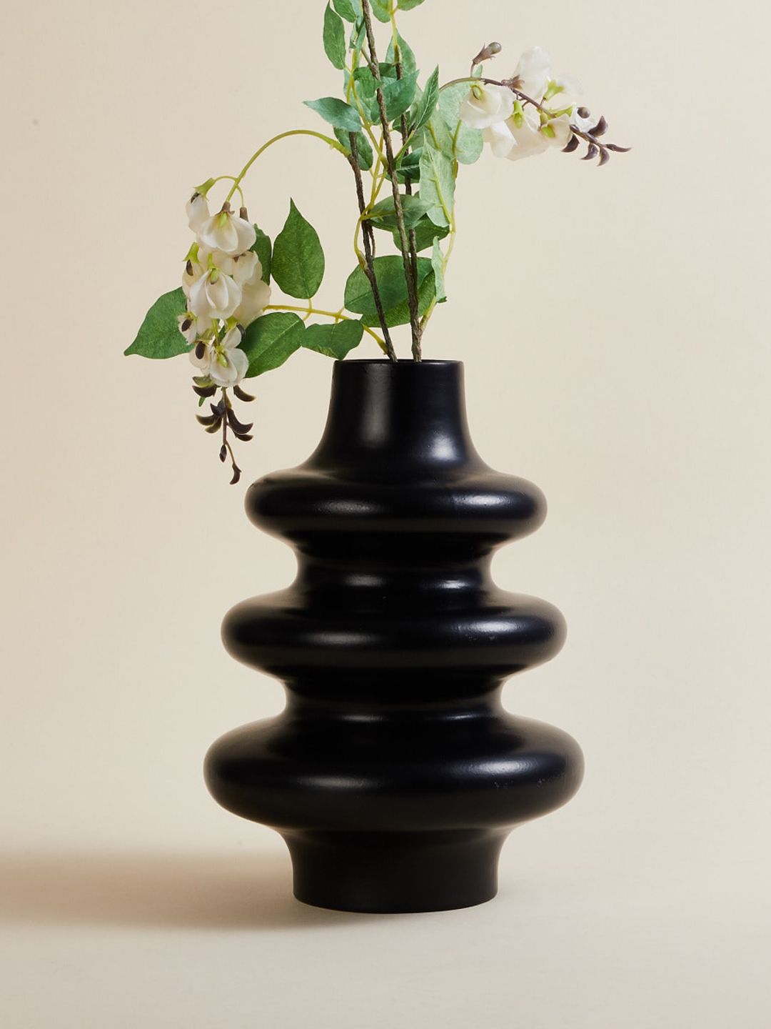 Home Centre Black Solid Tier Shaped Vases Price in India