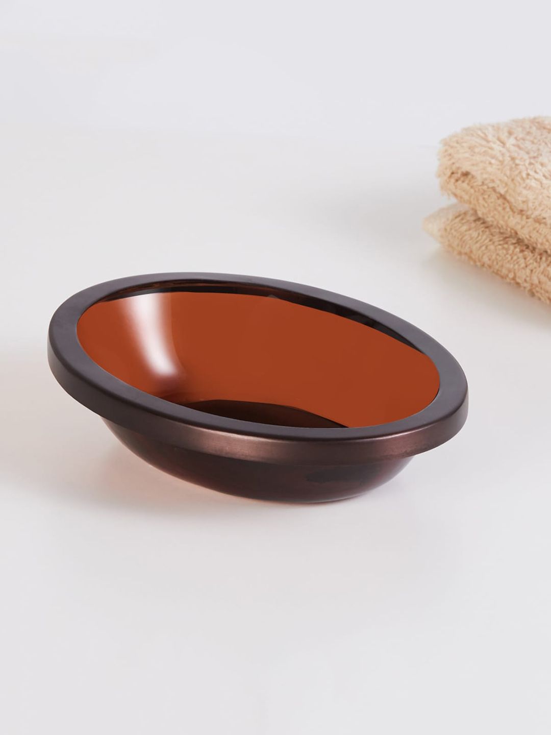 Home Centre Brown Solid Glass Soap Dish Price in India