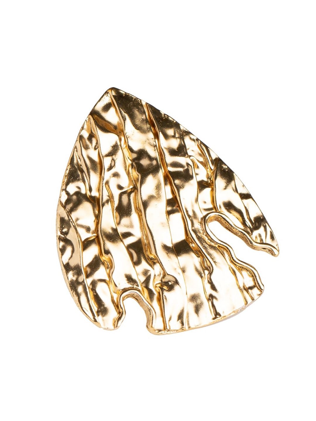 MNSH Women Gold Plated Textured Ring Price in India