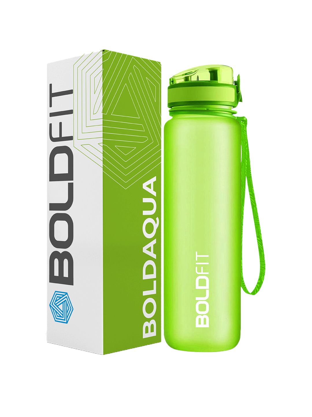 BOLDFIT Green Brand Logo Printed Sports Sipper Bottle Price in India