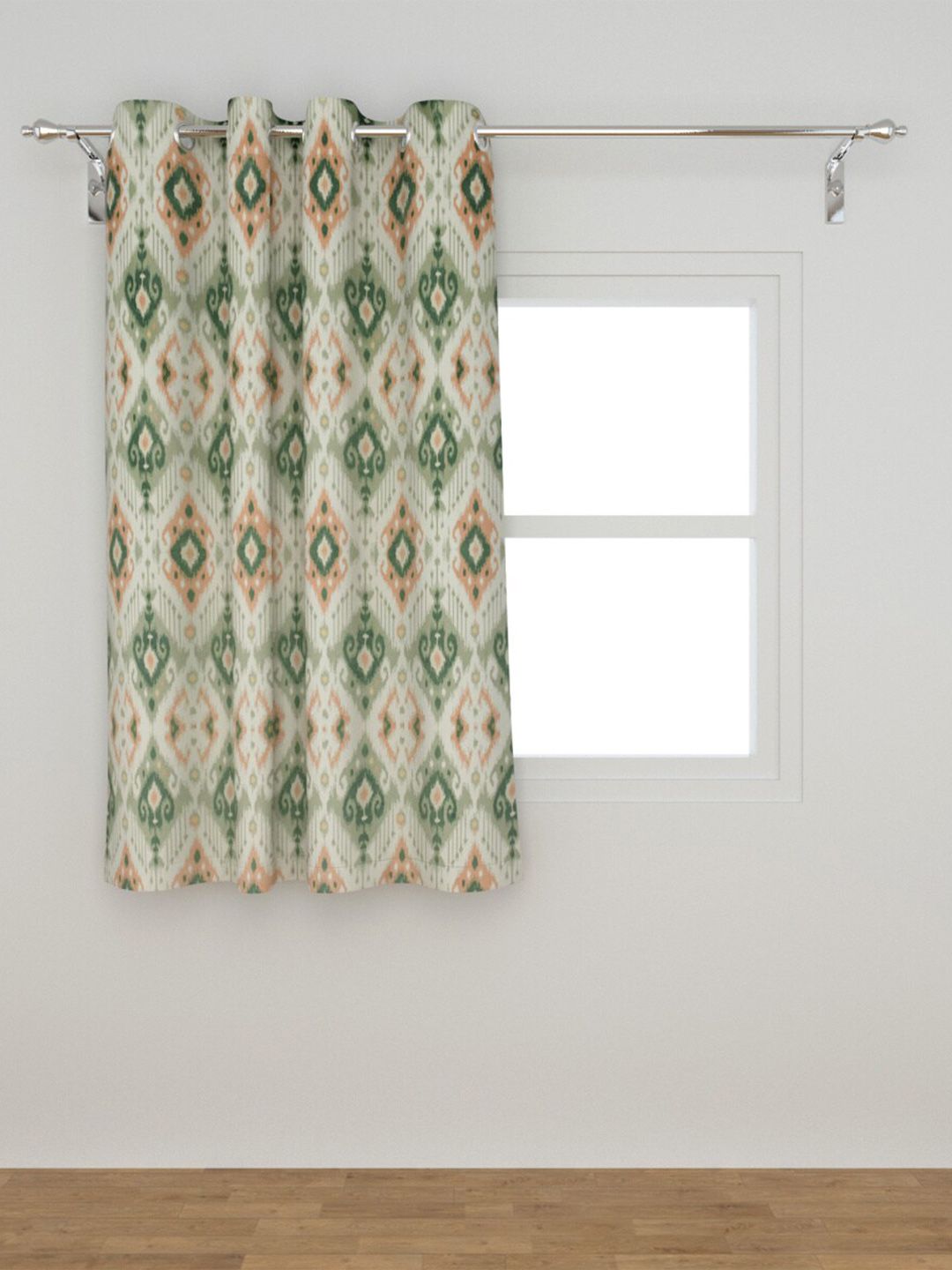 Home Centre Green & Peach-Coloured Window Curtain Price in India