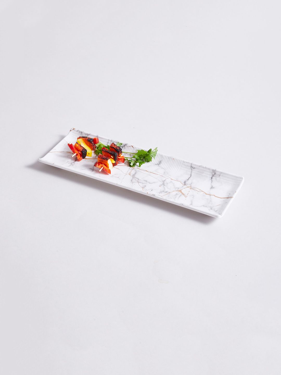 Home Centre White Printed Serving Platter Price in India