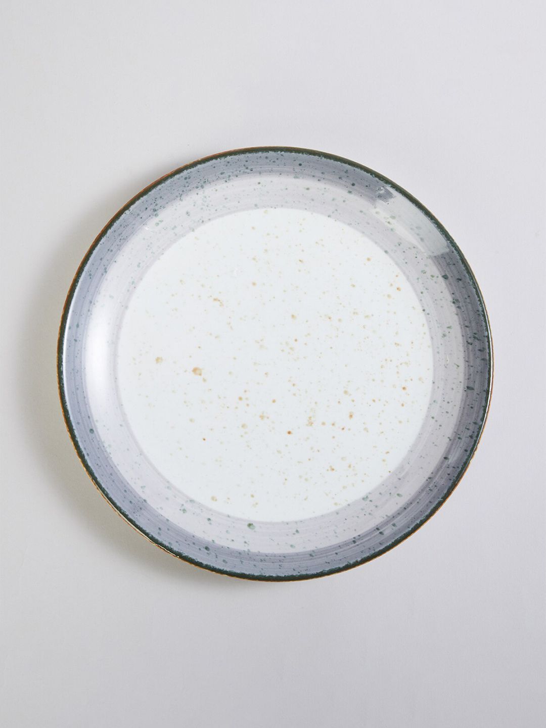 Home Centre Grey & White 1 Pieces Printed Bone China Matte Plates Price in India