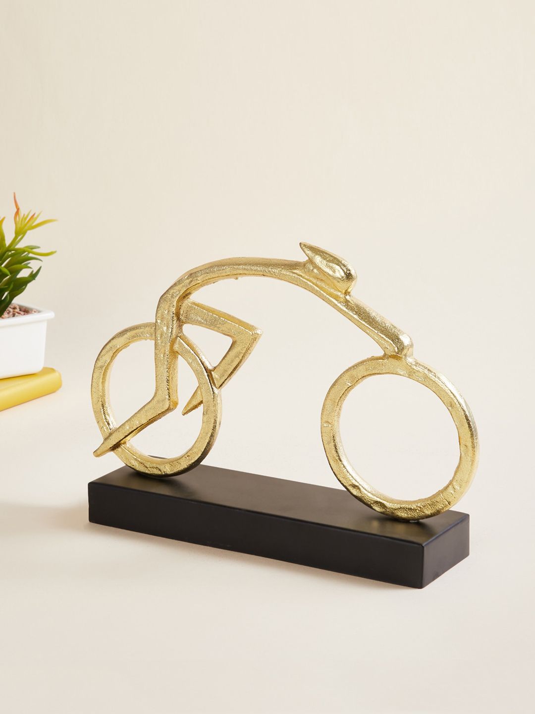 Home Centre Gold Solid Metal Cycling Figurine Price in India