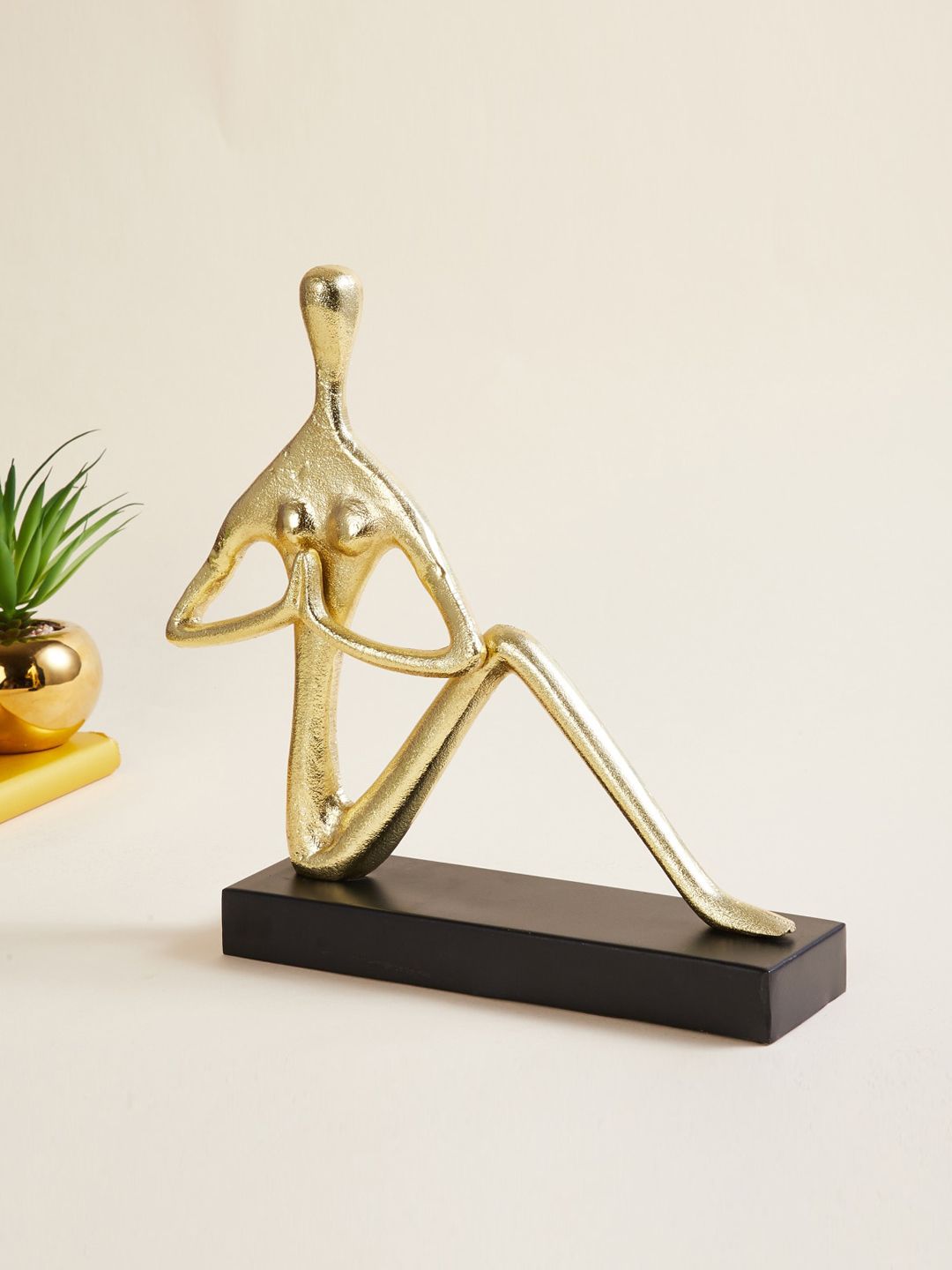 Home Centre Gold-Toned Solid Yoga Metal Figurine Price in India