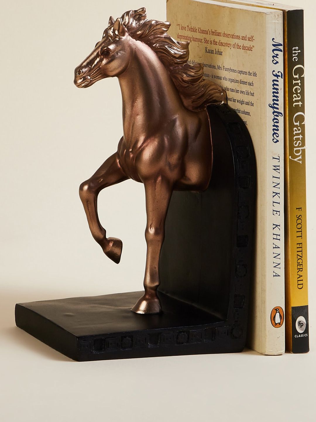 Home Centre Gold-Toned Ceramic Horse Bookend Showpieces Price in India