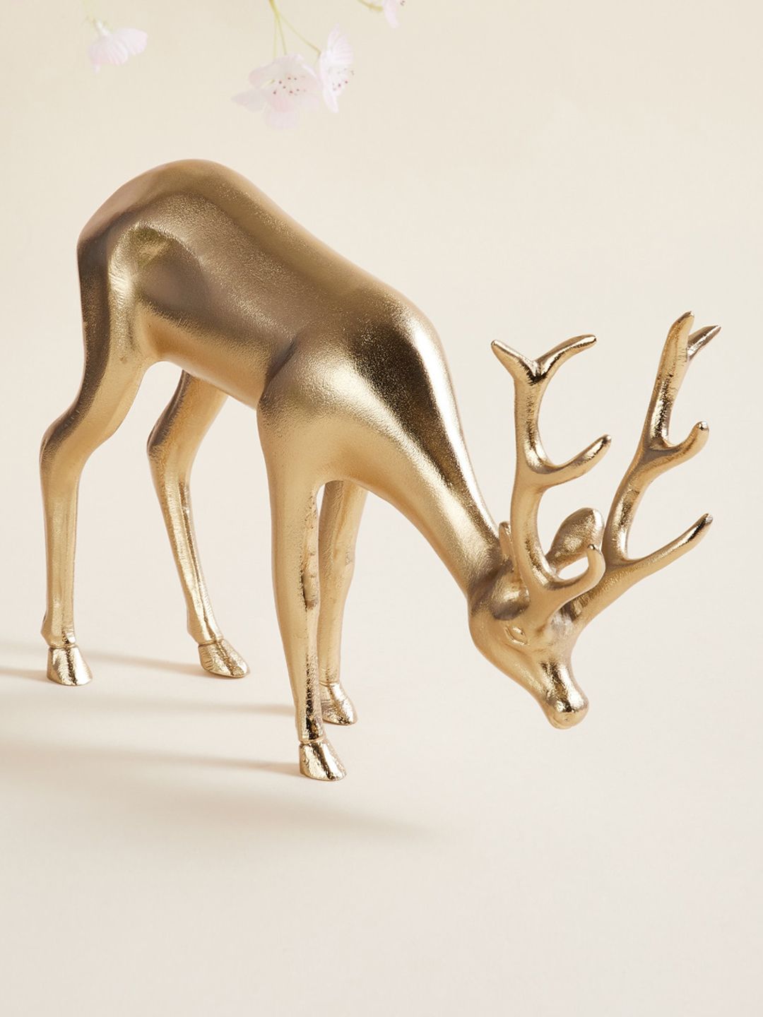 Home Centre Gold-Toned Solid Polyresin Decorative Reindeer Figurine Price in India