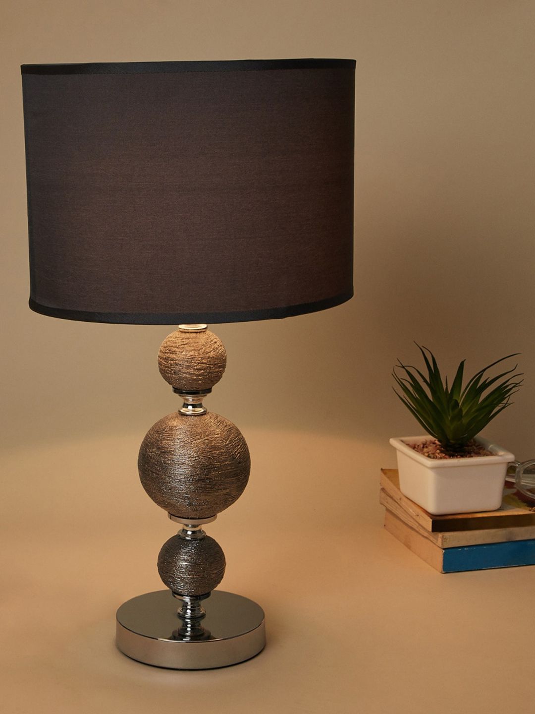 Home Centre Grey Solid Ceramic Table Lamp Price in India