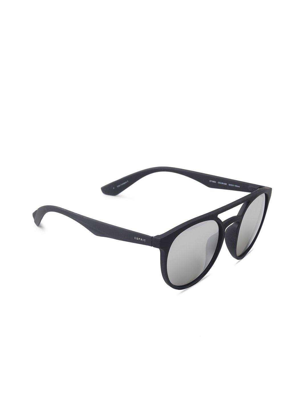 ESPRIT Unisex Mirrored Lens & Black Round Sunglasses with UV Protected Lens Price in India