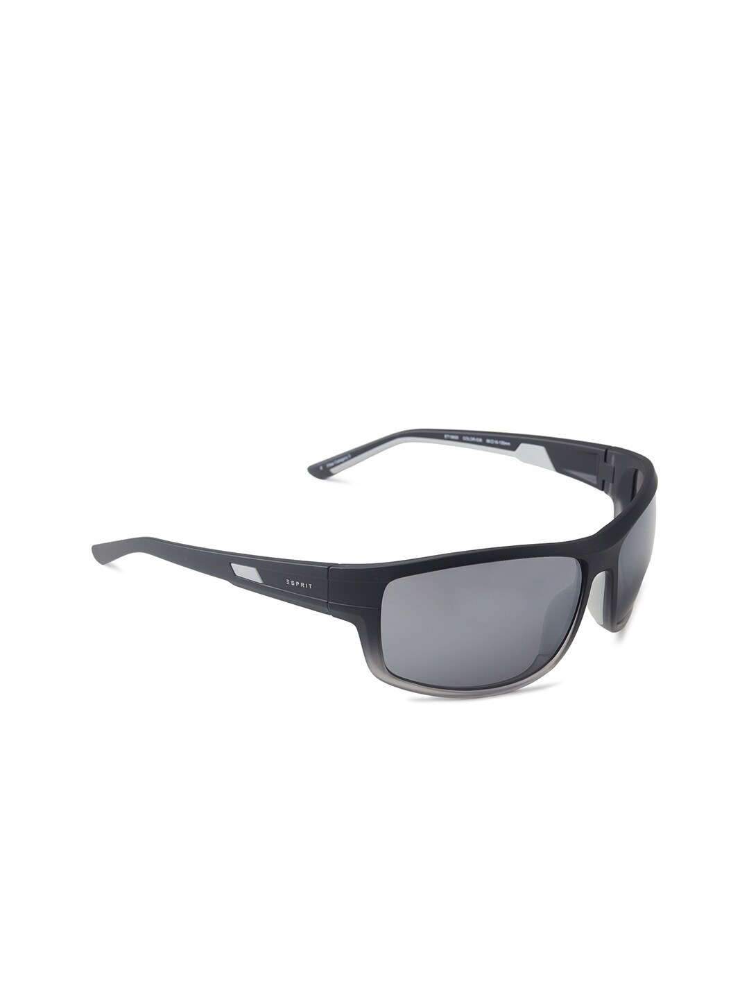 ESPRIT Unisex Grey Lens & Black Rectangle Sunglasses with UV Protected Lens ET19655-66-538 Price in India