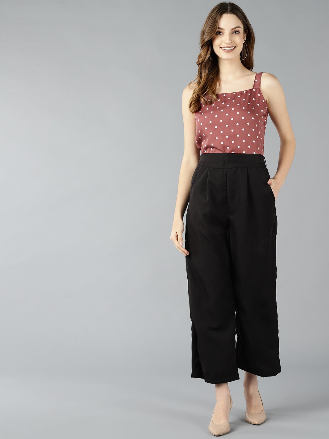 ZNX Clothing Black & Pink Printed Basic Jumpsuit Price in India