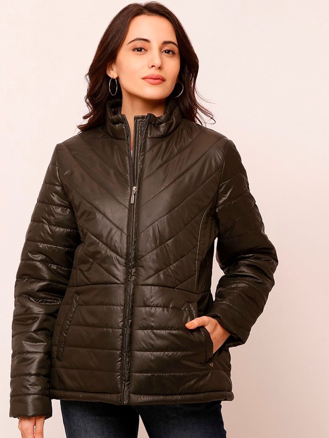 SPYKAR Women Green Longline Puffer Jacket Price in India