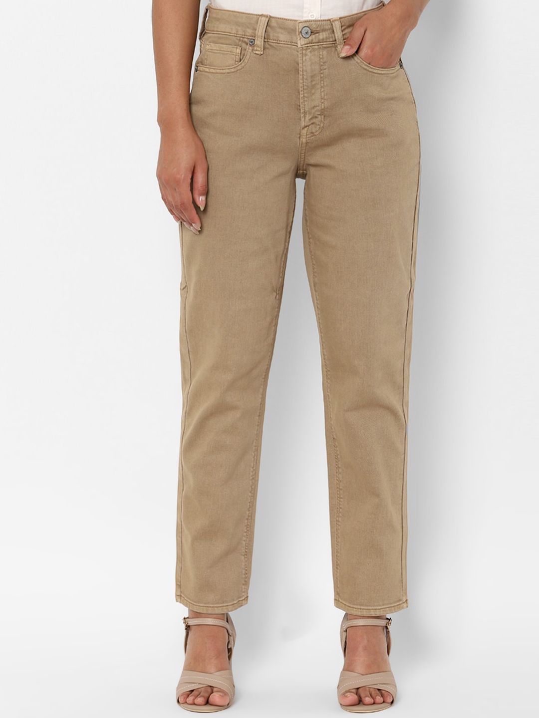 AMERICAN EAGLE OUTFITTERS Women Khaki High-Rise Jeans Price in India