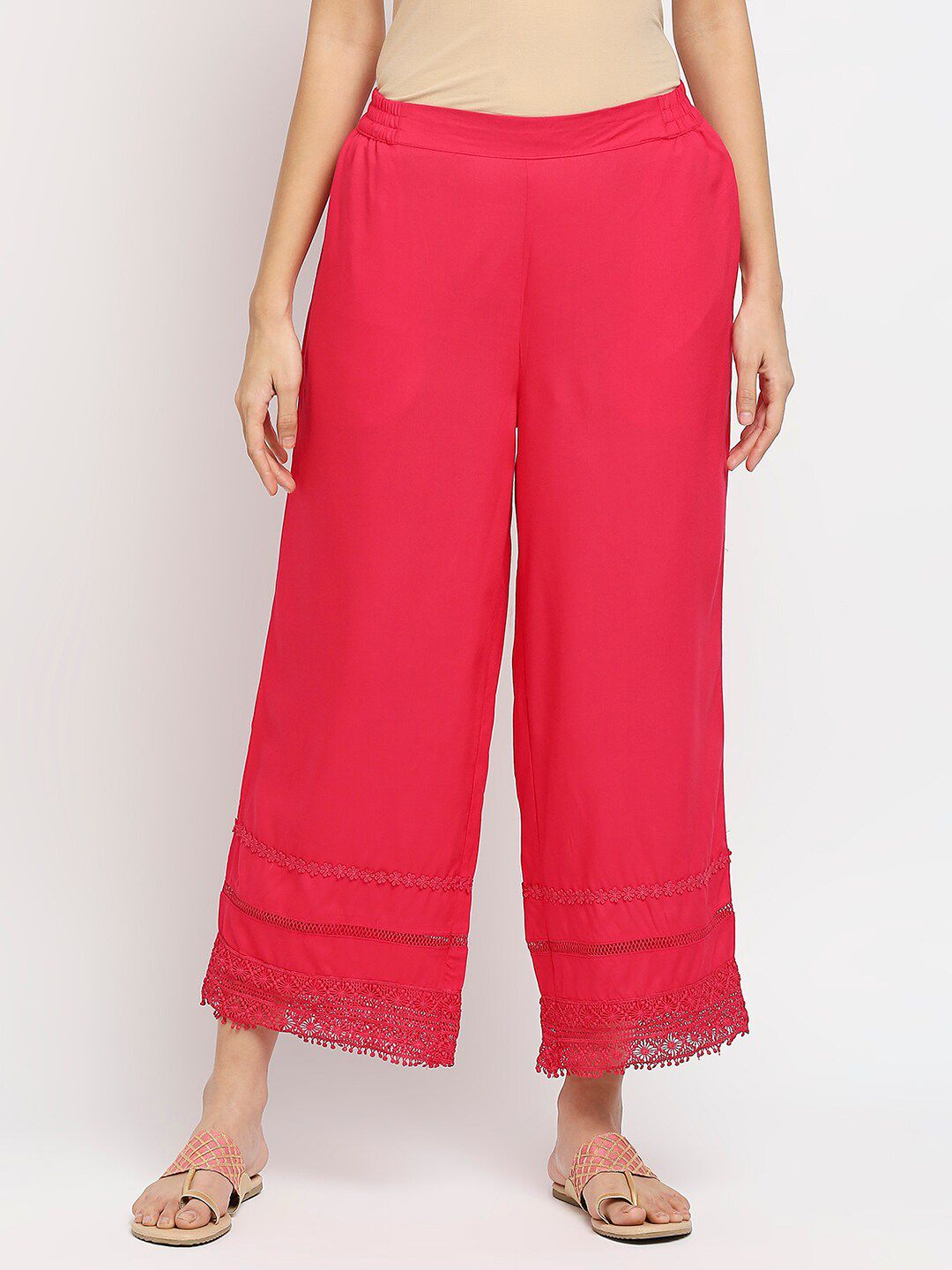 Ethnicity Women Pink Ethnic Palazzos Price in India