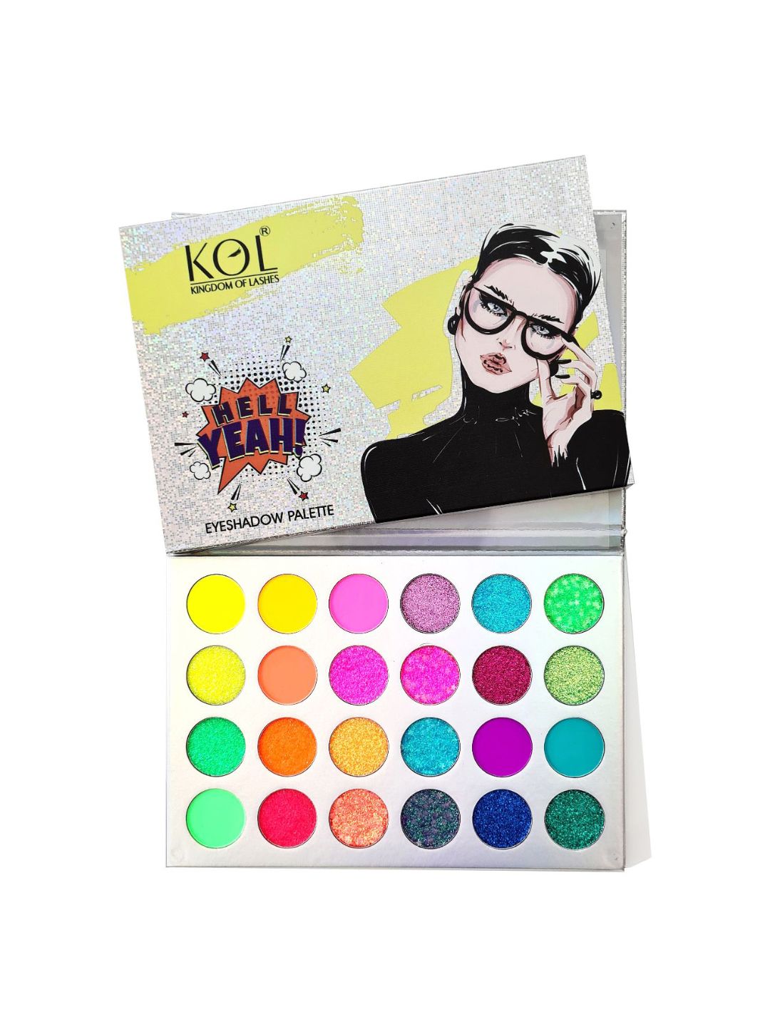 KINGDOM OF LASHES Hell Yeah 24 Shade Eyeshadow Palette - Neon Price in India