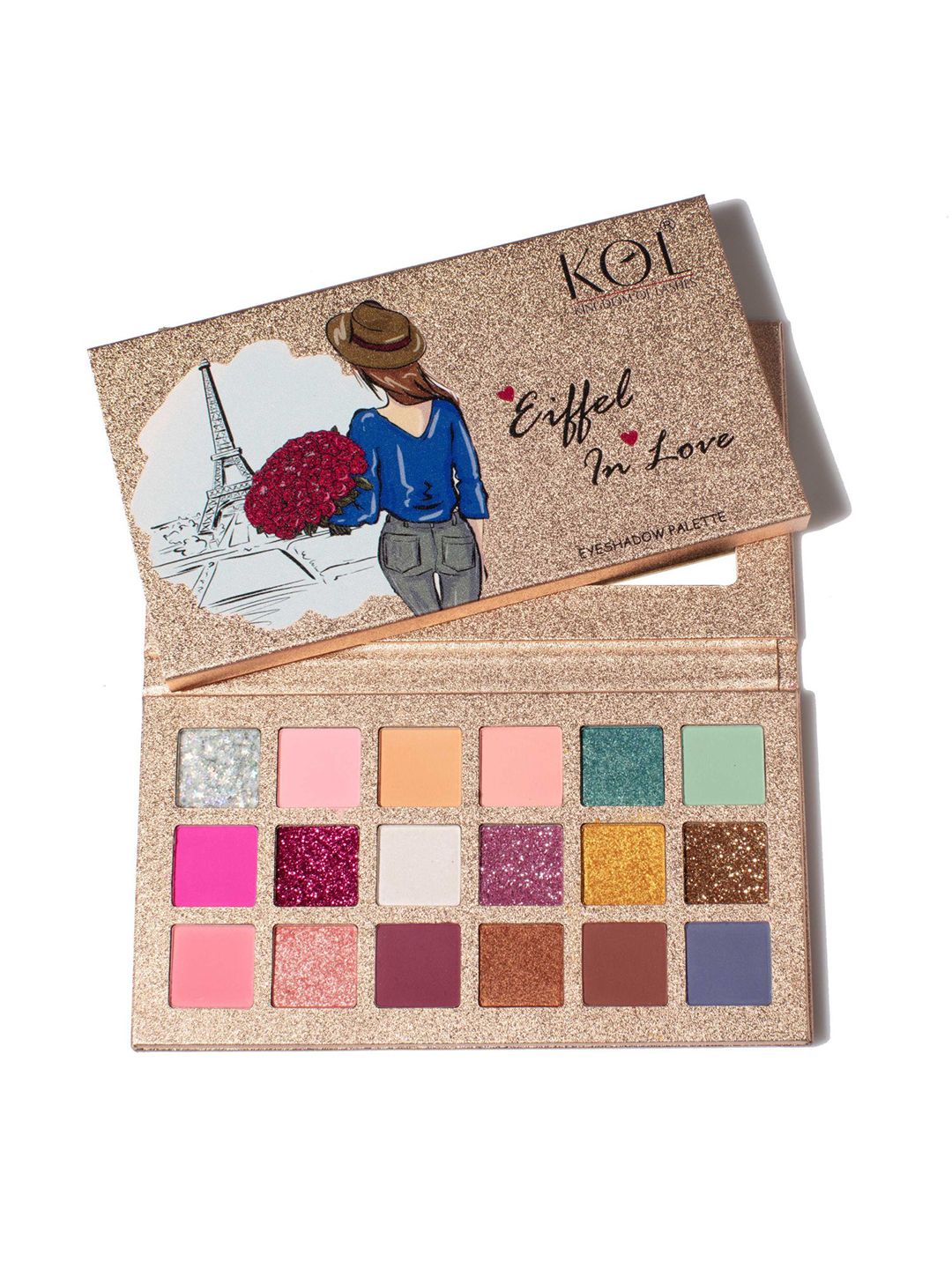 KINGDOM OF LASHES Eiffel In Love 18 Shades Eyeshadow Palette Price in India