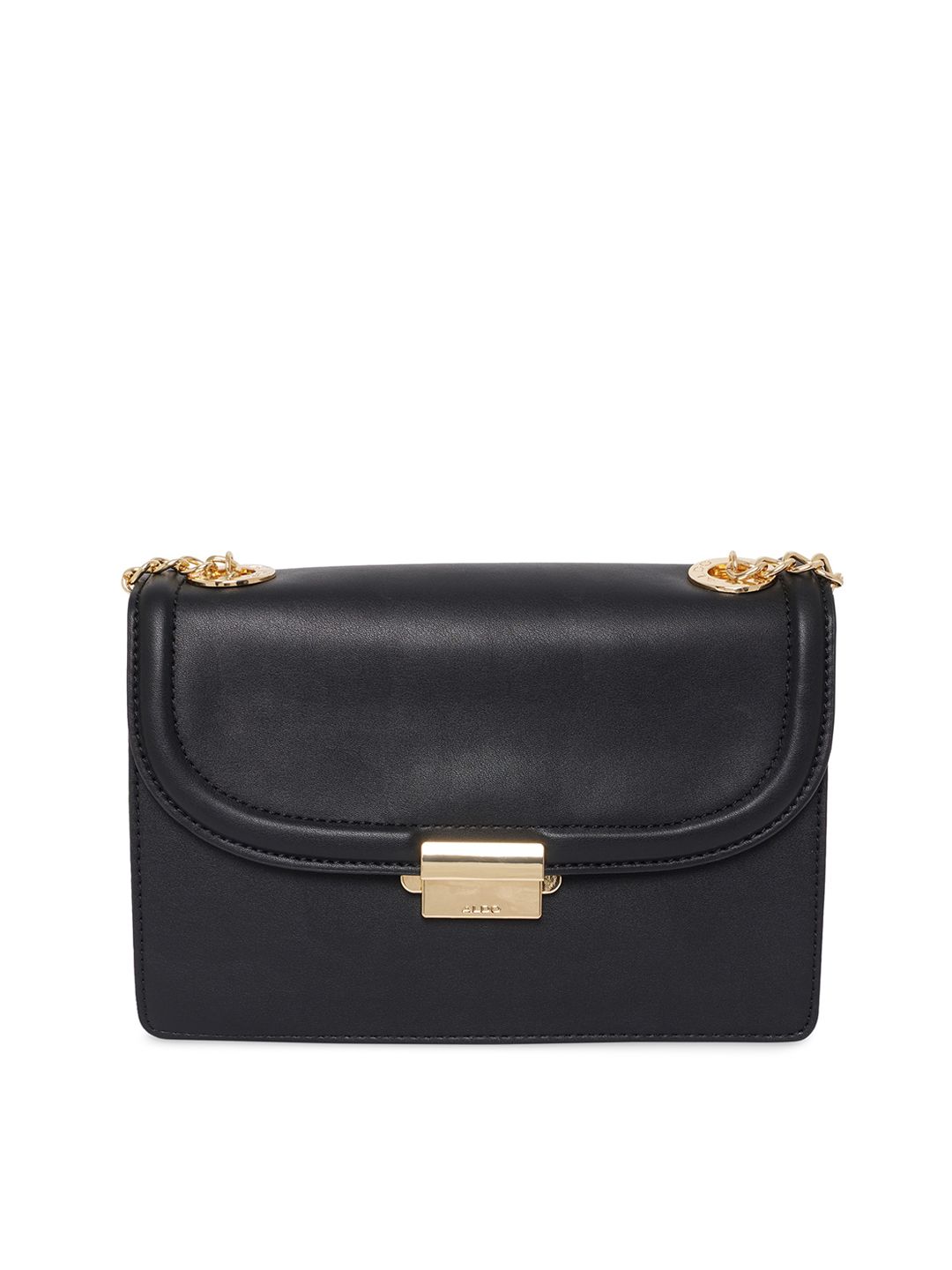 ALDO Black Structured Satchel Price in India