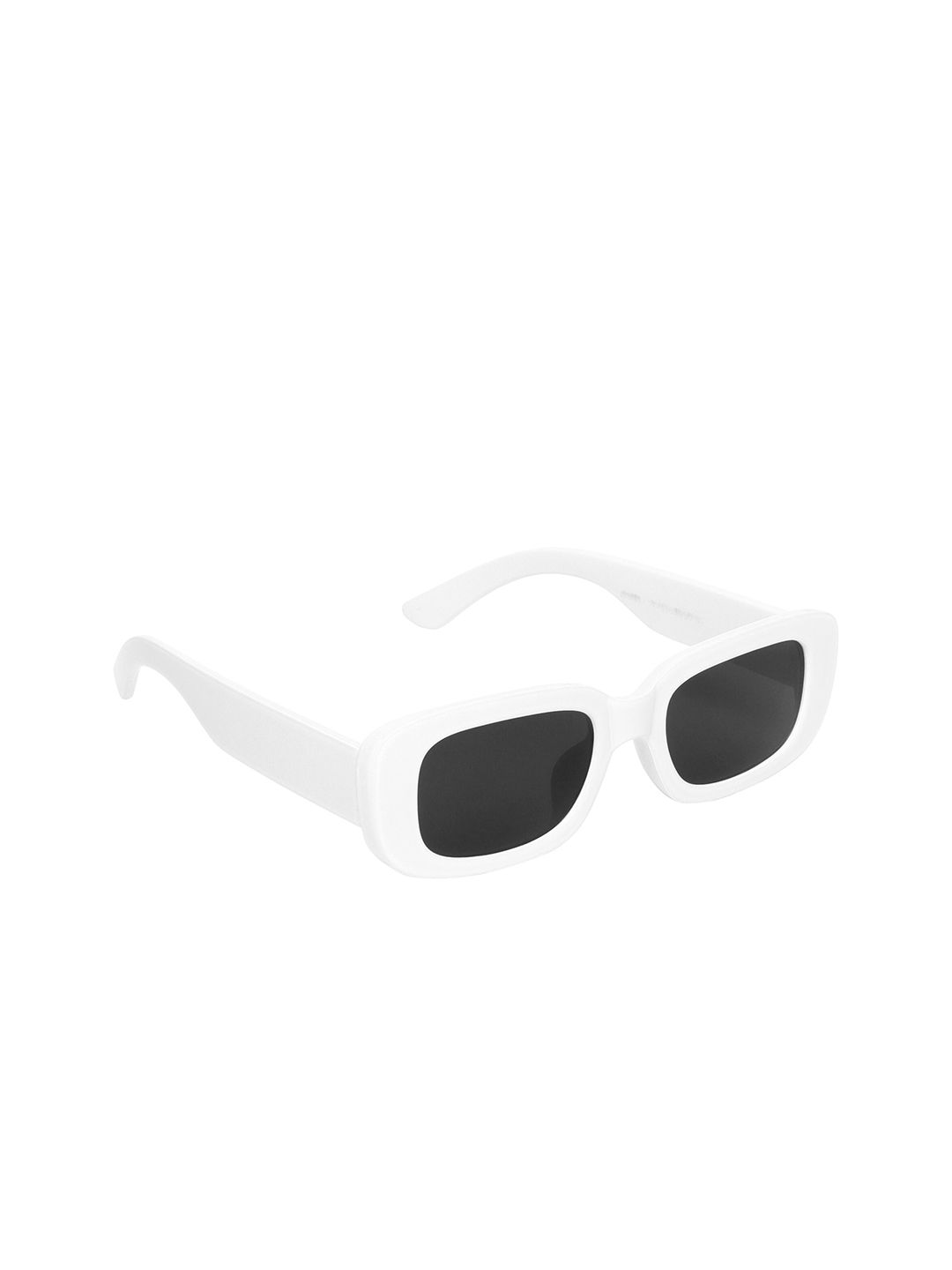 CRIBA Unisex Black Lens & White Wayfarer Sunglasses with UV Protected Lens Price in India