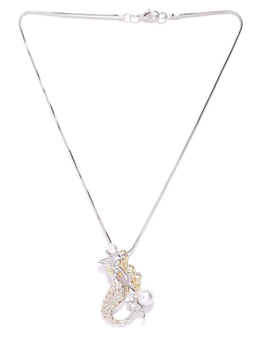 YouBella Gold-Plated Stone-Studded Pendant with Chain Price in India