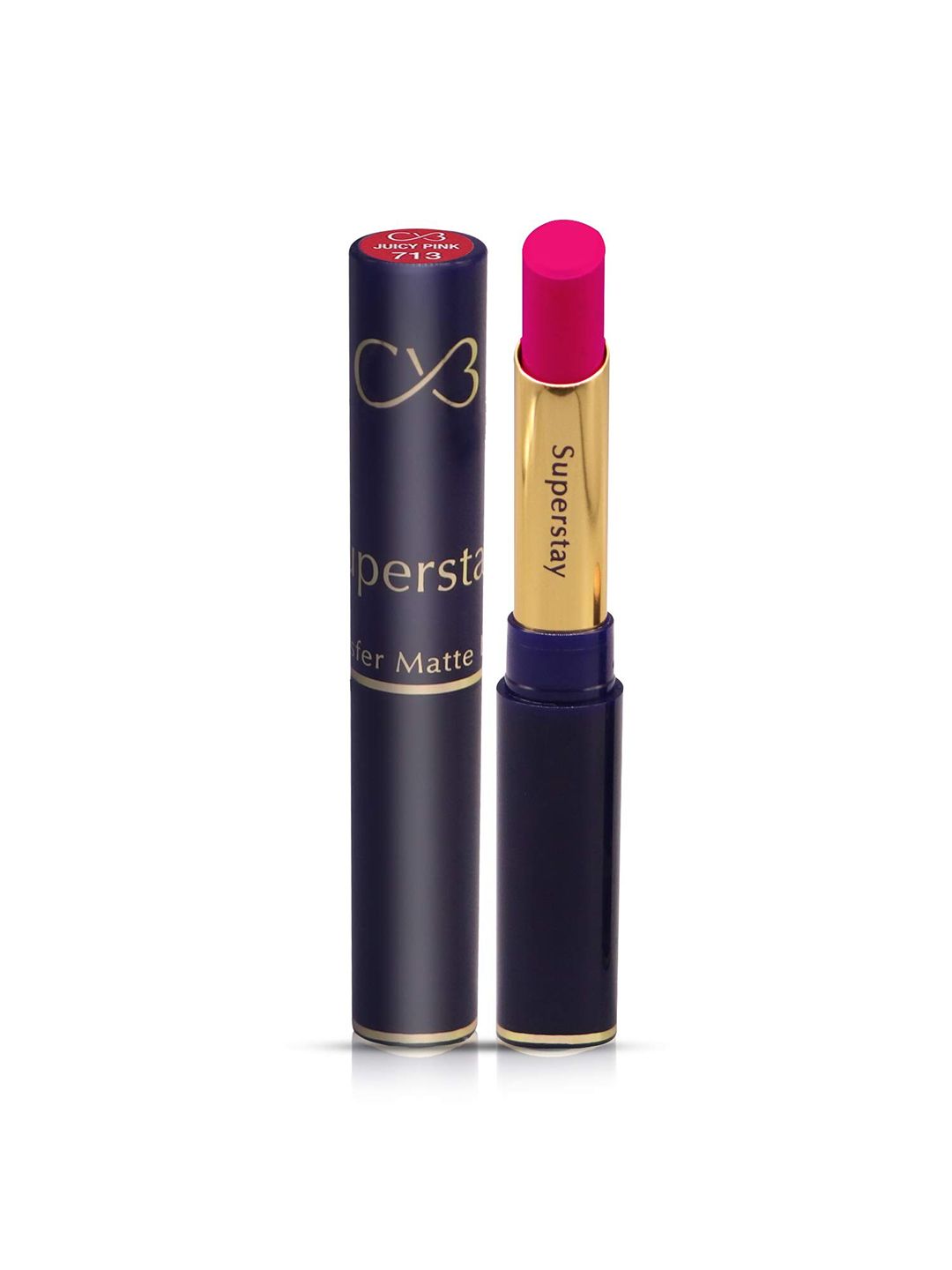 CVB Super Stay Non-Transfer Matte Lipstick 3.5 g - Juicy Pink 713 Price in India