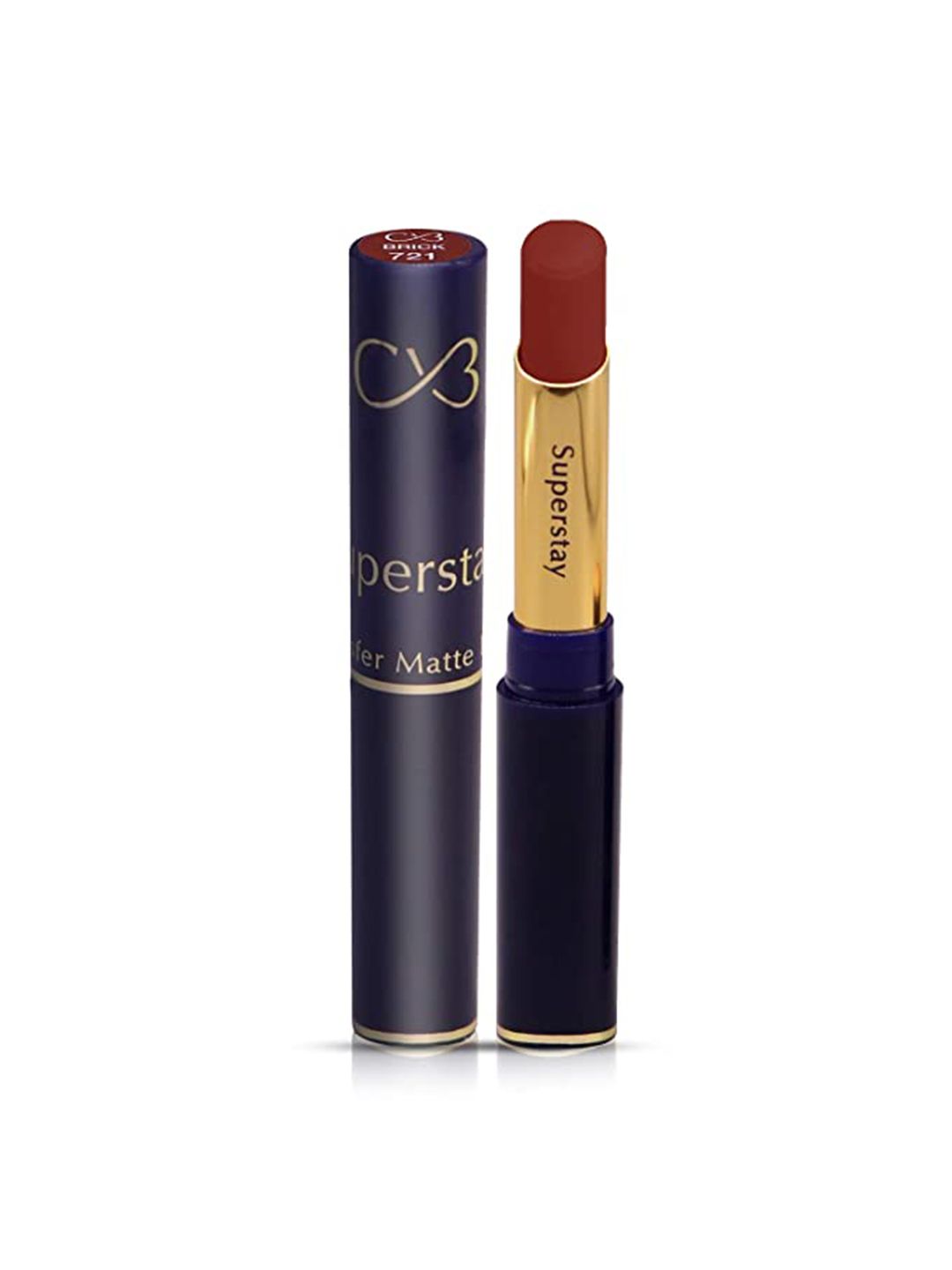 CVB Super Stay Non-Transfer Matte Lipstick 3.5 g - Brick 721 Price in India